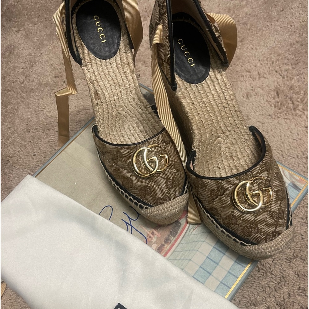 WOMEN'S GG MATELASSÉ PLATFORM ESPADRILLE
